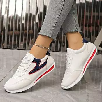 Women s Non-slip Round Outdoor Light Sport Shoes 2024 Spring New Running Sho Lightweight Comfortable Fashion Casual Sneakers 35 синий