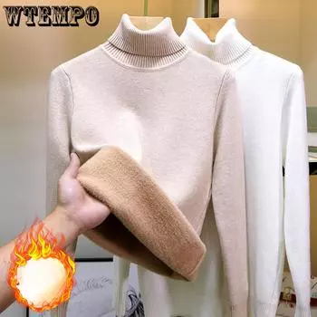 Women s One-piece Velvet Sweater with Thickened Velvet Casual Pullover for Warmth Solid Color Loose Knit Sweater S белый