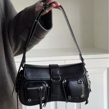 Женская стеганая сумка через плечо из искусственной кожи может быть дерзкой с монохромной молнией, кросс-мода