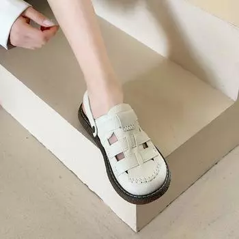 Женские вечерние туфли на танкетке с открытым носком 35 бежевый