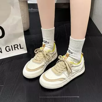 Женские кроссовки на платформе белые удобные для игры модная обувь повседневная шнуровка милые низкие для ходьбы теннисные балетки для женщин 35