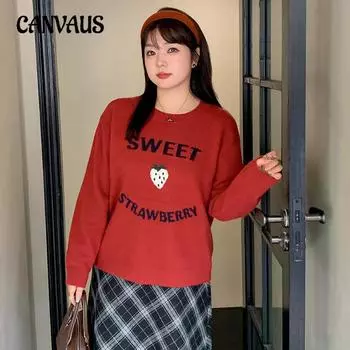 Женский жаккардовый топ с круглым вырезом больших размеров, свободный свитер на осень и зиму, свободный трикотаж XL королевский синий