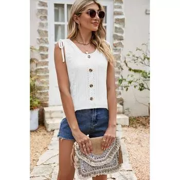 Женский жилет без рукавов большого размера с вырезом, топ без рукавов 3XL белый
