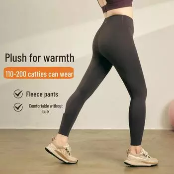 Women s Plus Velvet High Waist Yoga Pants - Large Size, Autumn/Winter, Hip Lift, Abdomen Tight, Ideal for Running and Fitness 3XL (for 161-180 jin)