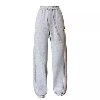 Women s Plus Velvet Thickened Sports Pants for Women In Autumn and Winter High-waisted Slim Casual Pants for Small Loose Tying Pants M