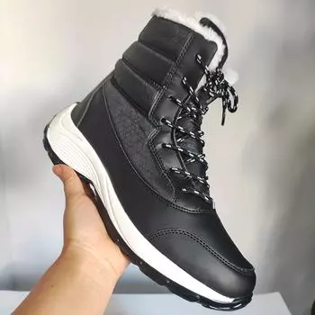 Женские плюшевые зимние ботинки, водонепроницаемые, зима 2024, новые ботильоны, теплые, черные, короткие, легкие, замшевые, кожаные, плоские туфли 36 белый