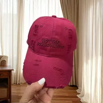 Women s Ponytail Baseball Cap 2025 New Arrival Summer K-style Easiest for Match Face-Looking Small Sun Hat Soft Peaked Cap Burgundy All yards