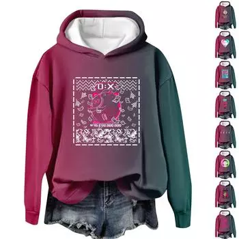 Women s Print Plush Warm Coat Fleece Sweater Casual Coat Pocket SweaterWinter Coat L