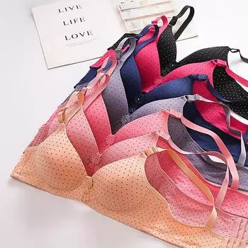 Женский бюстгальтер с принтом без стального кольца, тонкое трехбортное нижнее белье 34/75A арбуз красный