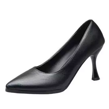 Women s Pumps 2024 Autumn Fashionable Shallow Mouth Office Ladies Shoes Sexy Pointed Toe 7CM Black High Heels Chaussure Femme 34