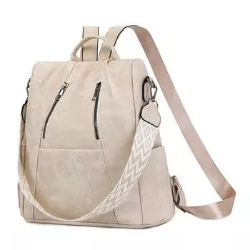 Women s Retro Backpack Large Capacity Shoulder Handbag