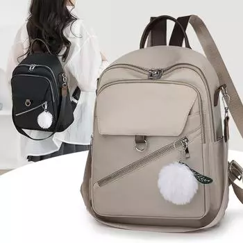 Женский ретро рюкзак для поездок на работу, школьный рюкзак, многофункциональная сумка на плечо чёрный