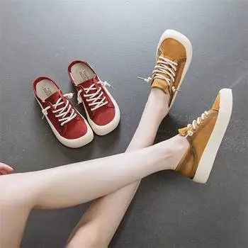 Women s Retro Genuine Leather Slip-On White Flats, New Style 2023. 36 красный