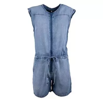 Женский джинсовый комбинезон королевского синего цвета с круглым вырезом и молнией JOSEPH IN L синий