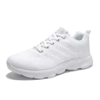 Women s running shoes Spring and Autumn breathable casual sneakers mesh outdoor lace-up training fitness loafers 35