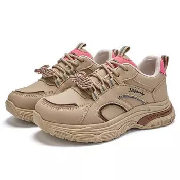 Women’s Running Sneakers Casual Student Girls Platform Shoes Plus Size Women’s Sport Shoes Height Increase EU: 36 бежевый