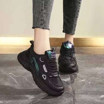 Women’s Running Sneakers Casual Student Girls Platform Shoes Women’s Black Sport Shoes Height Increase Over Sized EU: 36 бежевый