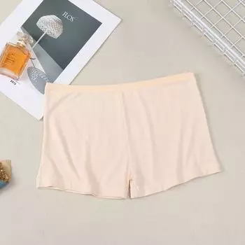 Women s Safety Pants Fashion Tape Modal Basic Leggings Summer Thin Black Primer Shorts White Safety Pants Short Apricot XL code (50.00 kg-67.50 kg
