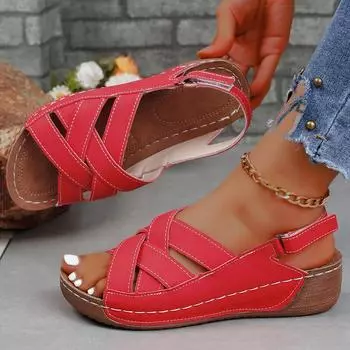 Women s Sandals Classics Wedge Sandals Summer Shoes Women Heels Sandals Low Platform Sandalias De Mujer Heeled Summer Footwear 36 белый