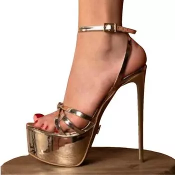 Women s Sandals Shoes Summer 2025 Sexy Platform High Heels Luxury Strap Black White Wedding Dance Fetish Shoe Ladies Big Size 45 35 белый