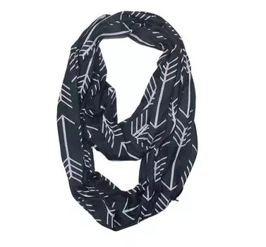 Women s Scarf With Zippered Pocket Multi Purpose Storage Pocket Zippered Scarf One Size