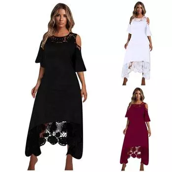 Женское сексуальное платье с открытой спиной, однотонное платье большого размера, мини-клубное платье XXL чёрный