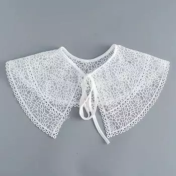 Женская рубашка с искусственным воротником, маленький шарф, женская корейская рубашка, съемный воротник для женщин, накидка на плечи, шаль, маленькая накидка