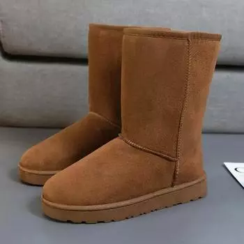 Женская обувь 2024 года, зимние новые женские зимние сапоги, женские высококачественные теплые австралийские сапоги, сапоги Set Foot для женщин Botas Mujer 36 чёрный