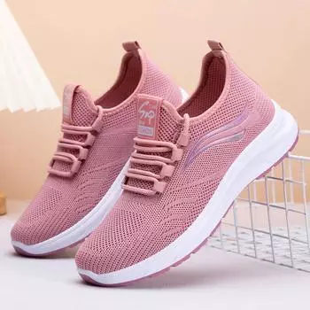 Women s Shoes 2025 Spring Knitted New Lightweight, Comfortable, Breathable, Durable, Fashionable Sports and Leisure Shoes 36