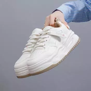 Women s shoes 2025 spring new student Korean version ins trendy versatile platform single shoes spring and autumn casual shoes ZS262 35 белый