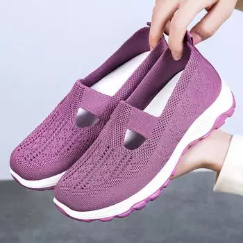 Women s shoes 2025 summer breathable shoes shoes hole shoes comfortable one pedal casual shoes mother shoes 36
