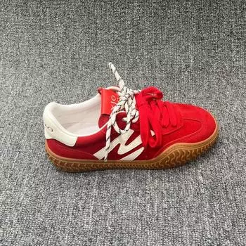 ~ Women s shoes autumn new niche soft leather platform fashion casual shoes 35