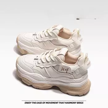 Women s Shoes Breathable Thick Bottom Lightweight Sports Casual Old White Shoes 34 розовый