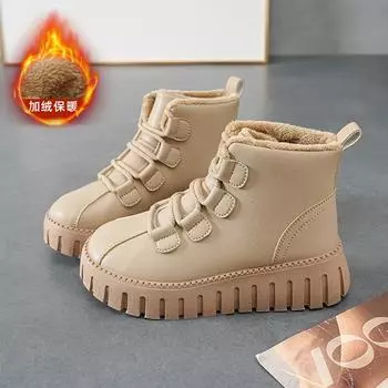 Women s shoes cotton shoes women s winter velvet high-top canvas shoes 2024 new autumn and winter warm outer wear two cotton shoes 35 чёрный