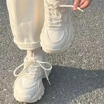 Женская обувь Daddy Shoes Женская осенняя дышащая тонкая универсальная повседневная платформа повседневные кроссовки женские 35