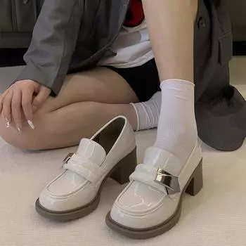 Women s Shoes Gothic Slip On Loafers Female Footwear Japanese Style Lolita Black Mary Jane Shoe Trends 2024 Offers Stylish 35