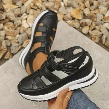 Women s Shoes High Quality Office Sandals Buckle Closed Toe 36 чёрный