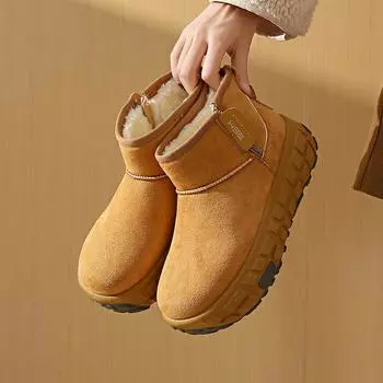 Women s shoes high-top shoes velvet warm cotton shoes, winter new thick baseplate shoes casual snow boots women s shoes 35