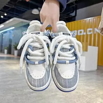 Women s shoes leather white shoes 2024 new autumn shoes women s in trendy versatile niche casual board shoes 35