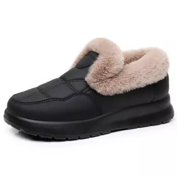 Women s Shoes, New Cotton Boots with Winter Fleece and Thick Cotton Shoes, Warm, Fashionable and Casual Snow Boots 36
