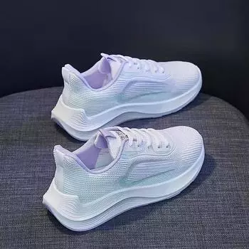 Women s shoes new fashion Korean version of flying woven shoes ins trendy student running casual versatile sports shoes casual shoes 36 чёрный