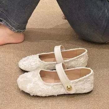 Women s Shoes on Sale 2024 New Shallow Women s Flats Autumn Round Toe Simple Solid Solft Sole Casual Comfortable Flats Shoes 35 чёрный