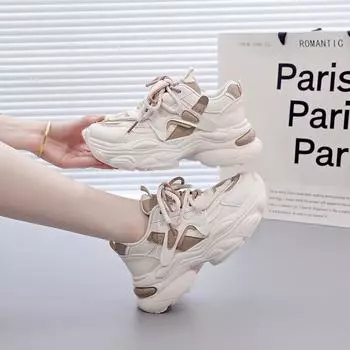 Women s shoes pregnant women increase height dad shoes women s autumn popular soft-soled sports shoes women s non-slip G 35 хаки