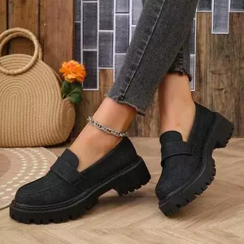 Women s Shoes Slip on Women s High Heels Fashion Round Toe Office and Career New Plus Size Solid Heels Women 35 чёрный