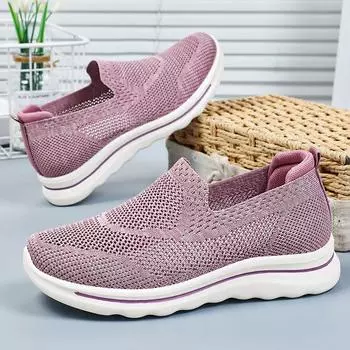 Women s shoes soft sole not tired feet summer middle-aged and elderly casual shoes breathable wear-resistant mother shoes elderly shoes 36