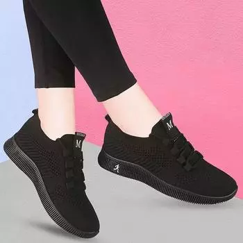 Women s shoes sports casual fly-woven mesh non-slip soft sole red square dance dance shoes mother shoes middle-aged and elderly cloth shoes 35 красный