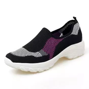 Women s shoes Spring and autumn new casual sports shoes large size walking comfortable lightweight breathable loafers for women 36
