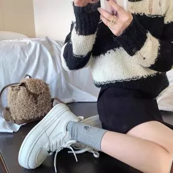 Women s shoes spring and summer casual shoes small man heightened thick-soled versatile lace-up casual little white shoes women 34