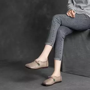 Women s shoes Spring Fall casual women s flats Fashion comfortable breathable loafers 35 коричневый