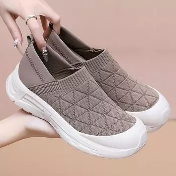 Women s shoes spring new pedal lazy shoes breathable mesh soft sole not tired feet mother shoes light sports casual shoes 36